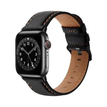 Imagem de Pulseira De Couro De 44mm Para Apple Watch, Correias Retro Luxuosas Pa
