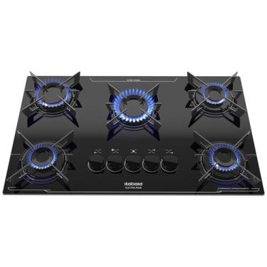 Imagem de Cooktop 5 Bocas Electra Plus Mesa de Vidro Itatiaia, Preto, Bivolt