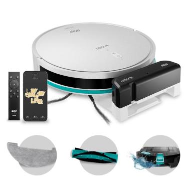 Imagem de Robô Aspirador de Pó WAP Robot W1000 2400PA 160 Minutos Função MOP e Controle por Aplicativo Branco Bivolt