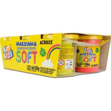 Imagem de Massa de Modelar SOFT 150G com 6 Cores - Acrilex