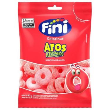 Imagem de Balas de Gelatina Fini Aros de Morango 100g