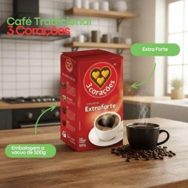 Imagem de Café extra forte pacote com 500g vácuo - 3 Corações