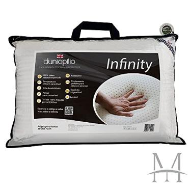 Imagem de Travesseiro Dunlopillo Infinity, 100% Látex, Branco, para fronha 50 x 70 cm