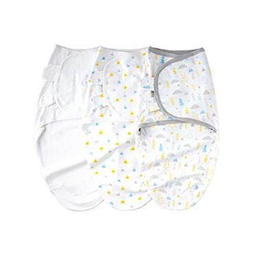 Imagem de Kiboule SU3007 3 PCS Manta de Bebê Envoltório de Algodão Macio Cobertor de Dormir Infantil com Padrão de Floresta Fofo para Bebês Recém-nascidos Meninos Meninas