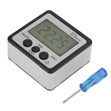 Imagem de Inclinômetro digital, localizador de ângulo digital LCD, medidor de ângulo digital 4 x 90° (prata)