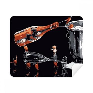 Imagem de Limpador de tela com 2 peças de tecido de camurça para decoração de balde de gelo