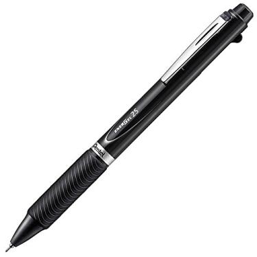 Imagem de Pentel Caneta esferográfica Energel, caneta esferográfica de agulha + lapiseira de 0,5 mm, vermelha/preta (XBLW355A)