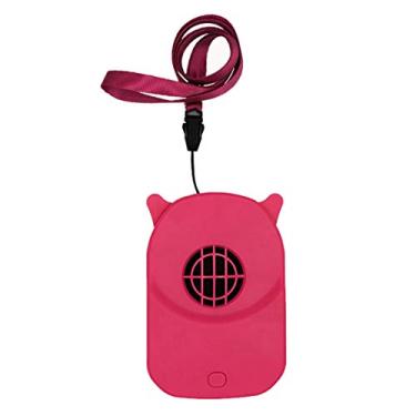 Imagem de Ventilador de mesa portátil Mini USB Pode ser pendurado no pescoço para home office silencioso USB Fan I Fan, vermelho