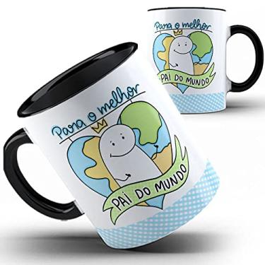 Imagem de Caneca preta Papai Flork melhor Pai