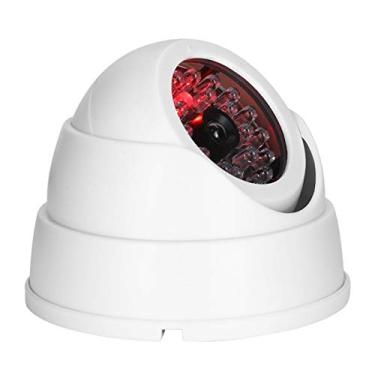 Imagem de Câmera de Vigilância Simulada Mr-18b Câmera Dome Simulada Sem Fio Câmera de Vigilância Interna com 30 pcs Manequim LEDs IR para Casa, Escritório, Loja