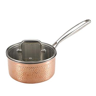 Imagem de Bergner BGIC-3663 Panela Infinity Chefs De Lux 18 cm com tampa de vidro | Aço inoxidável | Acabamento em martelo de cobre
