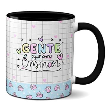 Imagem de Caneca Presente Dia Dos Professores Gente Que Ama Ensinar (Preta)
