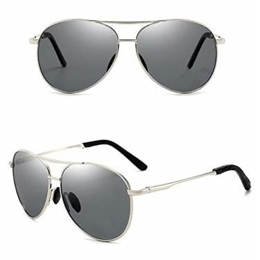 Imagem de Óculos de sol polarizados com armação de metal, óculos de sol masculinos que mudam de cor, piloto, visão noturna diurna, condução, 6,A