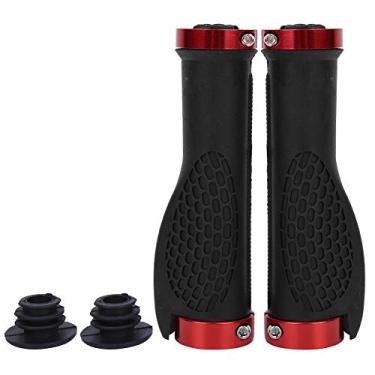 Imagem de 1 par de alças de bicicleta aderentes de material de borracha para Mountain Bike Road Bike bicicleta dobrável etc., Vermelho