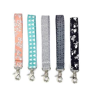Imagem de Chaveiro de pulso (pacote com 5) – Cordão de pulso de mão – Pulseira de pulso durável e de qualidade premium para mulheres