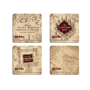 Imagem de Conjunto de porta-copos de mapa de Harry Potter Hogwarts The Marauder – Moony Wormtail Padfoot and Prongs Are Orgulhoso de Present