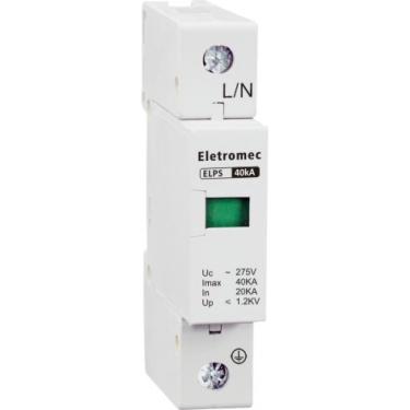 Imagem de Protetor Contra Surto DPS C Imax. 40KA 275VCA ELPS-401-275 - Eletromec