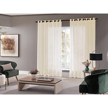 Imagem de Cortina Sala Quarto Escritório Roma 300x250 Admirare Cor:Creme