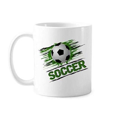 Imagem de Caneca esportiva de futebol verde cerâmica cerâmica xícara de café porcelana louça