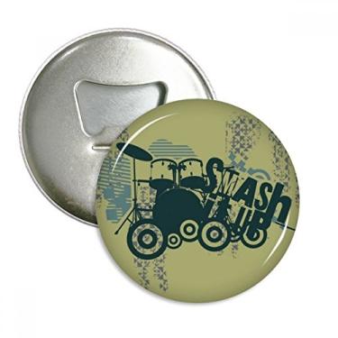 Imagem de Estampa musical de bateria Graffiti Street abridor de garrafas ímã de geladeira emblema multifuncional