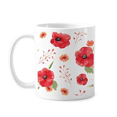 Imagem de Aquarela flores orelhas de milho caneca cerâmica café porcelana xícara louça