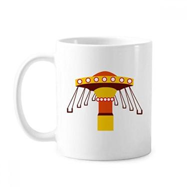 Imagem de Ilustração colorida instalações do parque de diversões caneca cerâmica xícara de porcelana de café louça