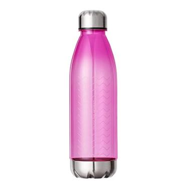 Imagem de Garrafa Plástica Estampada com Tampa 700ml Rosa Pastel, BRW