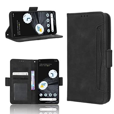 Imagem de Capas de telefone de negócios à prova de choque para Google Pixel 7 7 Pro capa de couro de luxo com slot para vários cartões carteira anti-queda para telefone Google Pixel 7 7 Pro capas (preta, Google Pixel 7 Pro)