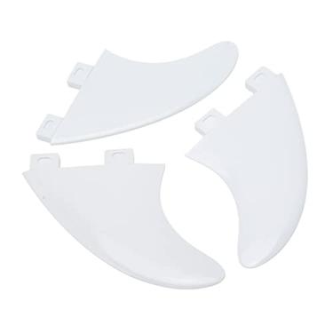 Imagem de SPYMINNPOO Barbatanas de prancha de surf, substituição de barbatana de paddle inflável, 3 peças de acessórios de prancha de surf, nadadeiras de longboard de surf de caiaque para prancha de surf longboard (branco)