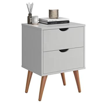 Imagem de Mesa De Cabeceira Com Puxador Retrô Madri (Branco)