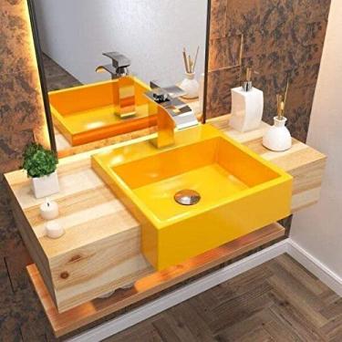 Imagem de Cuba de Semi Encaixe para Banheiro XQ395 Quadrada Compace