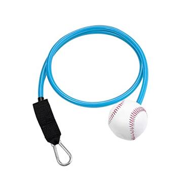 Imagem de Faixas de arremesso de beisebol, elástico para exercícios de beisebol, treinador de beisebol, para alongamento, Azul