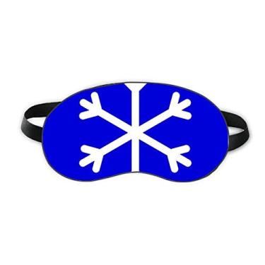 Imagem de Snow Blue Square Warning Mark Sleep Eye Shield Soft Night Vlindfold Shade Cover