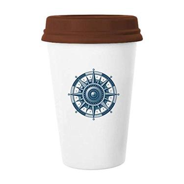 Imagem de Caneca de cerâmica com bússola exploração do oceano militar copo de café copo de cerâmica