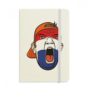 Imagem de Caderno com a bandeira dos Países Baixos para maquiagem facial, capa dura oficial, diário clássico