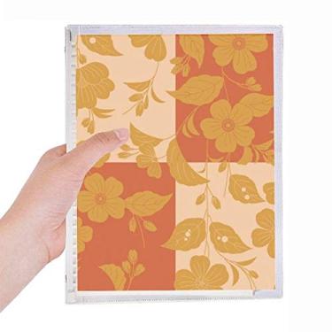 Imagem de Caderno de flores amarelas japonesas com folhas soltas e diários recarregáveis