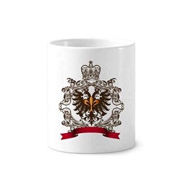 Imagem de Porta-canetas de escova de dentes europeia com emblema de águia de cabeça dupla suporte copo lápis