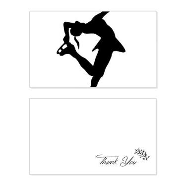 Imagem de Caderno esportivo feminino, dança, patinação, cartão de agradecimento, aniversário, saudação, casamento, agradecimento