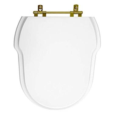 Imagem de Assento Sanitario Hampton Branco Para Vaso Incepa Com Ferragem Dourada