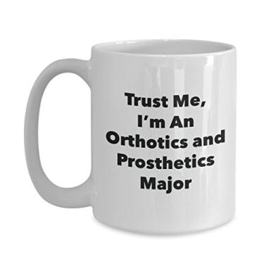 Imagem de Caneca Trust Me, I'm An Orthotics and Prosthetics Major - Caneca de café de cacau quente divertido - ideia de presente de aniversário de Natal