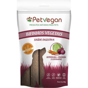 Imagem de Bifinho PetVegan para Cães Sabor Beterraba, Cenoura e Espinafre - 60g