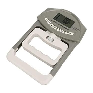 Imagem de Dinamômetro de Mão Digital, ABS Medição de Força de Preensão Confortável Teste de Força de Preensão Fortalecimento de Preensão de Mão Digital para Esportes para Uso Doméstico (Cinza)