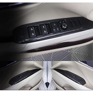 Imagem de GZBFTDH Painel de elevação de vidro para porta de carro, para Toyota Camry 8 acessórios 2018-2023, protetor de estilo adesivo de peças automotivas (carbono)