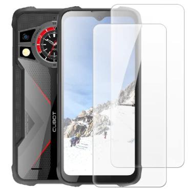 Imagem de Shantime (Pacote com 2) Protetor de tela compatível com Cubot Kingkong 9 película protetora de vidro temperado para smartphone 16.7 cm (transparente)