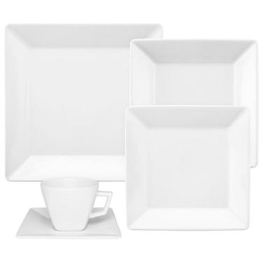 Imagem de Aparelho de Jantar 20 Peças Oxford Quartier White em Porcelana - Branco
