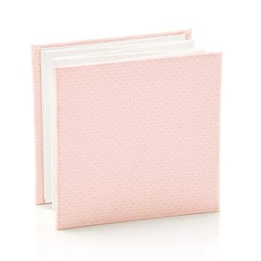 Imagem de Álbum de fotos Ical, encadernação sanfona autocolante, folhas de papel especial branco, para 12 fotos 10x10cm - compatível com Polaroid - linha Sanfonado - modelo rosa-claro bolinhas - 460
