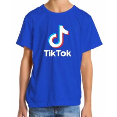 Imagem de Camiseta Camisa Infantil Tik Tok Rede Social Videos Curtos