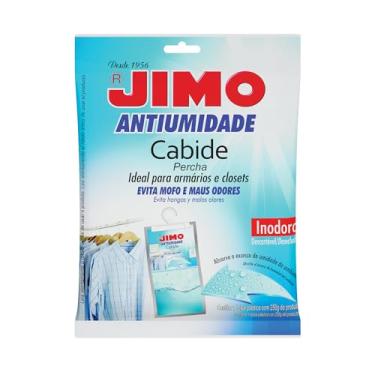Imagem de Jimo Cabide Antiumidade Absorve Excesso Umidade Ar Prevenção Mofo Mau Cheiro Manchas Corrosão Ideal Ambientes Fechados Formato Cabide 250g