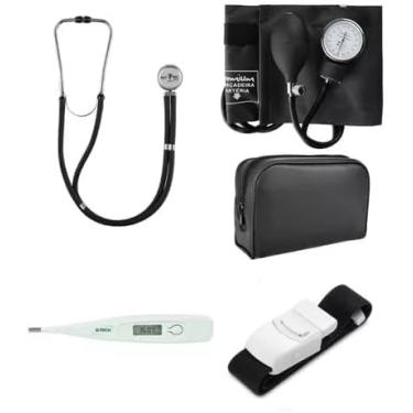 Imagem de Kit Enfermagem Esfigmo E Rappaport + Termometro + Torniquete