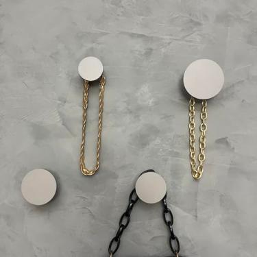 Imagem de 4 Ganchos De Parede Pendurador Bola Mdf Laminado 4 Tamanhos